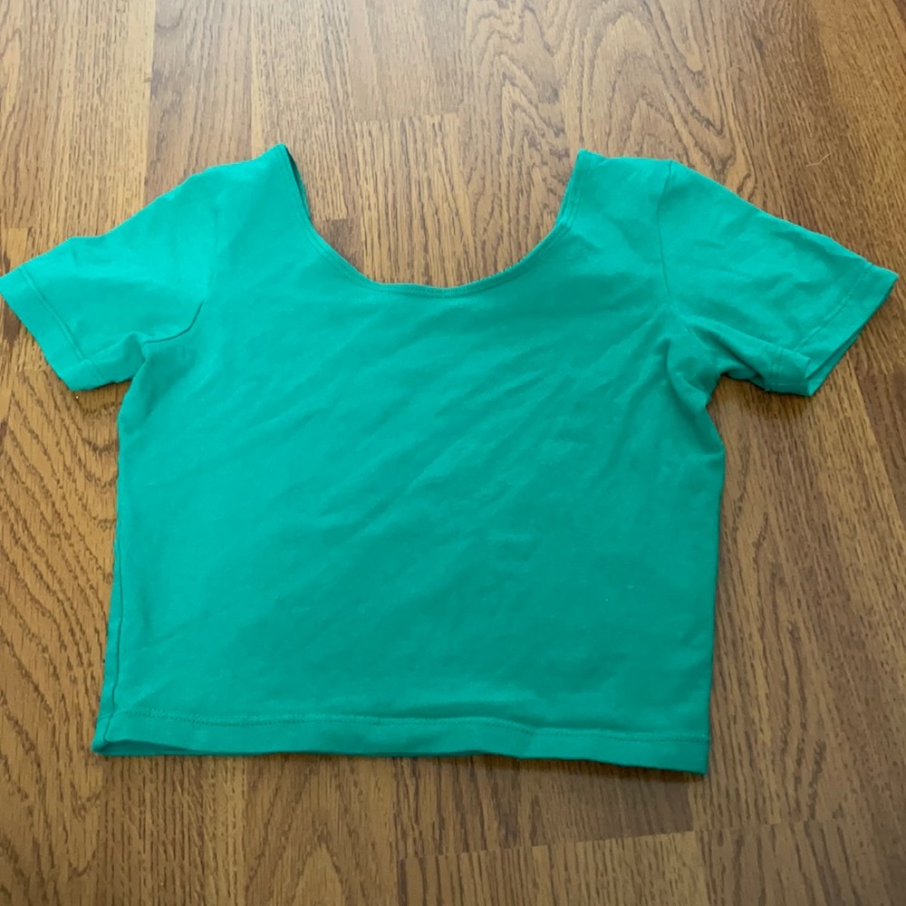 Green crop top American apparel